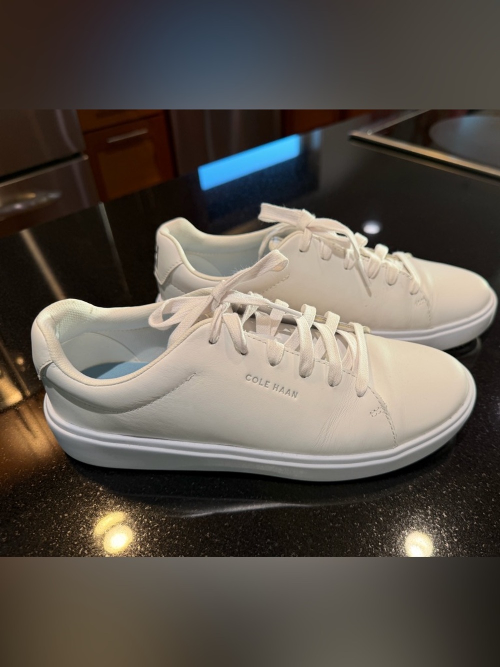 Cole Haan Women's Size 8 White Leather Low-Top Sneakers